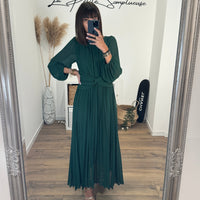 ROBE LONGUE VERT SAPIN EMMA - La Petite Somptueuse