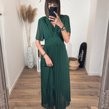 ROBE LONGUE VERT SAPIN KARENE - La Petite Somptueuse