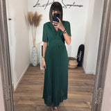 ROBE LONGUE VERT SAPIN KARENE - La Petite Somptueuse