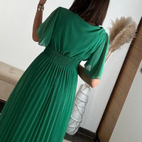 ROBE LONGUE VERTE KARENE - La Petite Somptueuse