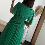 ROBE LONGUE VERTE KARENE - La Petite Somptueuse