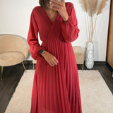 ROBE LONGUE VIEUX ROSE/TERRACOTTA ELODIE - La Petite Somptueuse