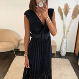 ROBE MARINE LUCILE - La Petite Somptueuse