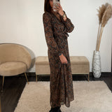 ROBE MARRON CELESTINE - La Petite Somptueuse