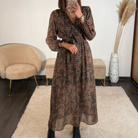 ROBE MARRON CELESTINE - La Petite Somptueuse