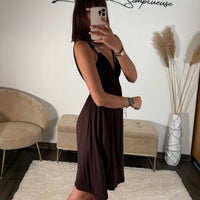 ROBE MARRON NYSHA - La Petite Somptueuse