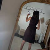 ROBE MARRON NYSHA - La Petite Somptueuse