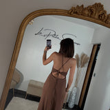 ROBE MARRON POLENA - La Petite Somptueuse