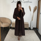 ROBE MARRON SELENA - La Petite Somptueuse