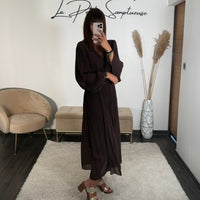 ROBE MARRON SELENA - La Petite Somptueuse