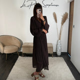 ROBE MARRON SELENA - La Petite Somptueuse