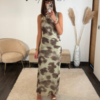 ROBE MECHE KAKI KESSY - La Petite Somptueuse