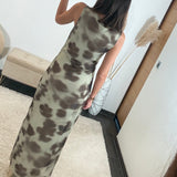 ROBE MECHE KAKI KESSY - La Petite Somptueuse