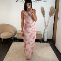 ROBE MECHE ROSE KESSY - La Petite Somptueuse