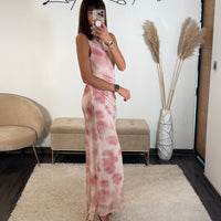 ROBE MECHE ROSE KESSY - La Petite Somptueuse