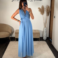 ROBE MULTIPOSITION BABY BLUE OLYMPE - La Petite Somptueuse