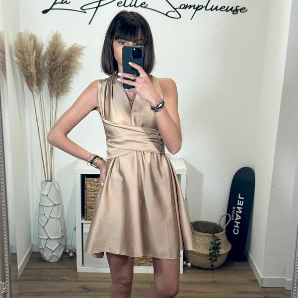ROBE MULTIPOSITION CHAMPAGNE - La Petite Somptueuse