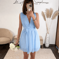 ROBE MULTIPOSITION COURTE CIEL ATHENA - La Petite Somptueuse