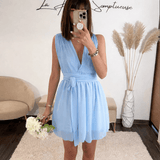 ROBE MULTIPOSITION COURTE CIEL ATHENA - La Petite Somptueuse