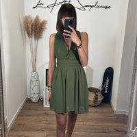 ROBE MULTIPOSITION COURTE KAKI ATHENA - La Petite Somptueuse