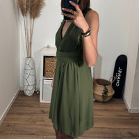 ROBE MULTIPOSITION COURTE KAKI ATHENA - La Petite Somptueuse