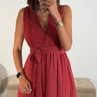 ROBE MULTIPOSITION COURTE VIEUX ROSE ATHENA - La Petite Somptueuse