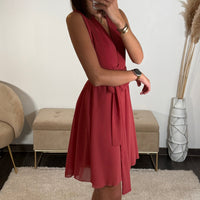ROBE MULTIPOSITION COURTE VIEUX ROSE ATHENA - La Petite Somptueuse