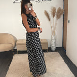 ROBE NOIRE A POIS LOUISA - La Petite Somptueuse