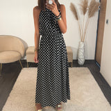 ROBE NOIRE A POIS LOUISA - La Petite Somptueuse