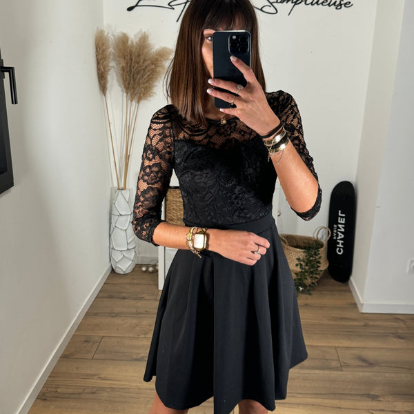 ROBE NOIRE ANGELA - La Petite Somptueuse