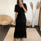 ROBE NOIRE APPOLINE - La Petite Somptueuse