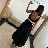 ROBE NOIRE + CEINTURE ERICA - La Petite Somptueuse