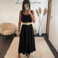 ROBE NOIRE + CEINTURE ERICA - La Petite Somptueuse