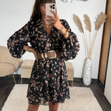 ROBE NOIRE ET BEIGE SYLVIA - La Petite Somptueuse