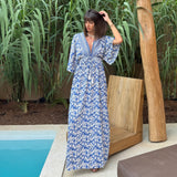 ROBE NOIRE ET BLEUE LUDY - La Petite Somptueuse