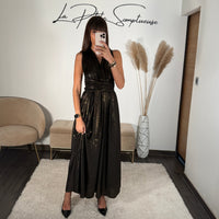 ROBE NOIRE GOLD ISABELLA - La Petite Somptueuse