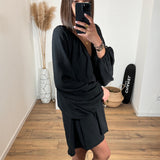 ROBE NOIRE JULINE - La Petite Somptueuse