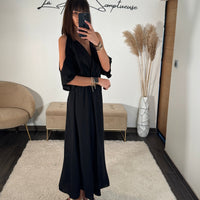 ROBE NOIRE MELISSA - La Petite Somptueuse