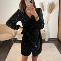 ROBE NOIRE NOUEE JADE - La Petite Somptueuse