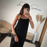 ROBE NOIRE PERLES - La Petite Somptueuse