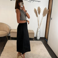 ROBE NOIRE RAYE JESSY - La Petite Somptueuse