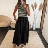 ROBE NOIRE RAYE JESSY - La Petite Somptueuse