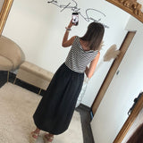 ROBE NOIRE RAYE JESSY - La Petite Somptueuse