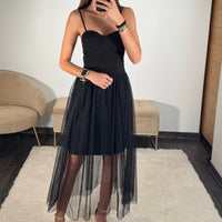 ROBE NOIRE TULLE ALICIA - La Petite Somptueuse