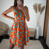 ROBE ORANGE ALINA - La Petite Somptueuse