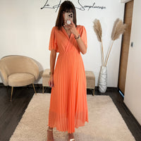 ROBE ORANGE FLORIA - La Petite Somptueuse