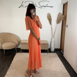 ROBE ORANGE FLORIA - La Petite Somptueuse