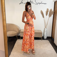 ROBE ORANGE NOEMIE - La Petite Somptueuse