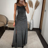 ROBE PAILLETE ARGENTE ANYA - La Petite Somptueuse