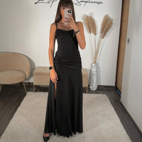 ROBE PAILLETE NOIR ANYA - La Petite Somptueuse